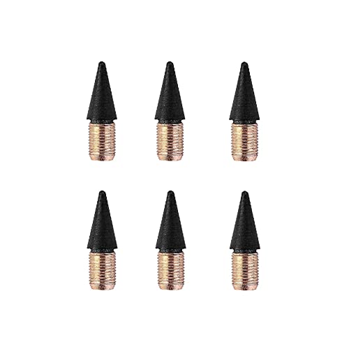 6 Pcs Tintenlose Bleistifte Ewig, Ewiger Bleistift Wechselkopf, Kein Schärfen, Unendlicher Bleistift, Tintenloser Stift, Portable Everlasting Pencil Wiederverwendbar, Mit Austauschbarem Graphitstift von ZQTWJ