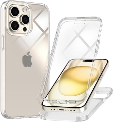 ZQYFCDZ Transparente Hülle für iPhone 16 Pro Max - Ultra Dünn, Rundum Schutz 360°, Vergilbungsbeständig, Stoßfest und Kratzfest, Transparent von ZQYFCDZ