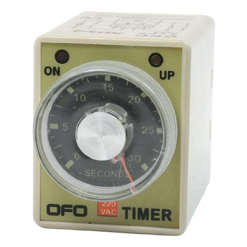 AH3-2 AC Control electrical 220V 8 Pin DPDT 30 Seconds Power on Delay Timer Time Relay von ZQYGSNWQ