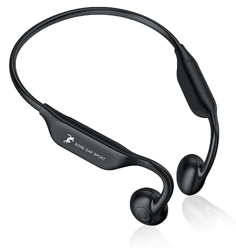 Knochenschall Kopfhörer, Bluetooth 5.2 Wireless Bone Conduction Kopfhörer, IP67 Wasserfeste Sport Kopfhörer, Open Ear Kopfhörer mit Mikrofon, Knochenschall Kopfhörer für Joggen, Laufen, Radfahren… von ZRUHIG