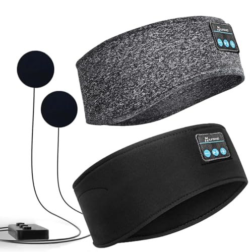 ZRUHIG 2 Schlaf-Kopfhörer Bluetooth Kopfhörer zum Schlafen mit schlankem Type-C HD-Lautsprecher für Seitenschlaf/Yoga/Reisen/Laufen von ZRUHIG