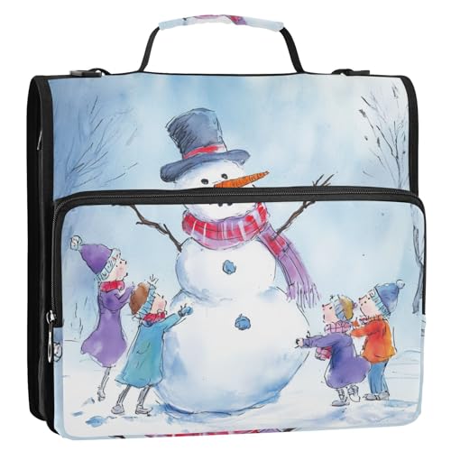 Frosty Snowman is Coming to Life and Playing with Children 3.8 cm 3-Rings Organizer Binder with Handle Multi-Pocket Document Organizer Bag for Middle Student Frosty Snowman is Coming to Life and Playing with Children 3.8 cm 3-Rings Organizer Binder with Handle Multi-Pocket Document Organizer Bag for Middle Student von ZRWLUCKY