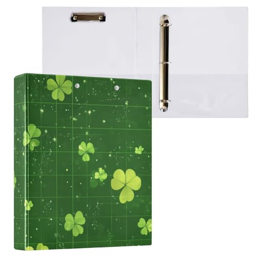 ZRWLUCKY Dreamy Clovers Green Three Rings Binders 3.8 cm Notebook Binder with Clipboard Pack of 1/2 School Binders 200 Sheets ZRWLUCKY Dreamy Clovers Green Three Rings Binders 3.8 cm Notebook Binder with Clipboard Pack of 1/2 School Binders 200 Sheets von ZRWLUCKY