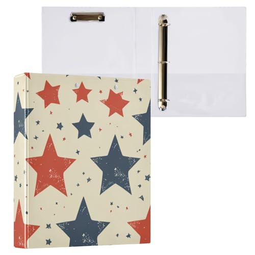 ZRWLUCKY Elements Star Ordner mit runden Ringen, 3,8 cm (1 1/2 Zoll), mit Taschen, 1/2er-Pack, College-Ordner für Studenten, Hardcover von ZRWLUCKY