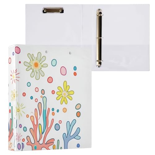ZRWLUCKY Funny Colorful Coral 1 and 1/2 Inch Binder 3 Ringed Notebook Binder with Clipboard 1/2 Pack of Binders Office Supplies 200 Sheets ZRWLUCKY Funny Colorful Coral 1 and 1/2 Inch Binder 3 Ringed Notebook Binder with Clipboard 1/2 Pack of Binders Office Supplies 200 Sheets von ZRWLUCKY