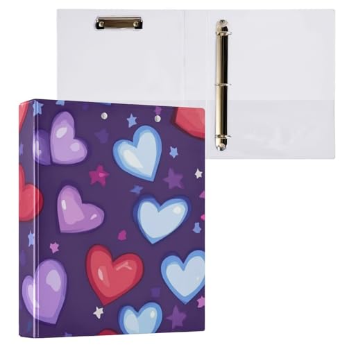 ZRWLUCKY Love Red and Stars Round Rings Binders 1 and 1/2 Inch Notebook Binder with Clipboard 1/2 Packs School Binder Hardcover ZRWLUCKY Love Red and Stars Round Rings Binders 1 and 1/2 Inch Notebook Binder with Clipboard 1/2 Packs School Binder Hardcover von ZRWLUCKY