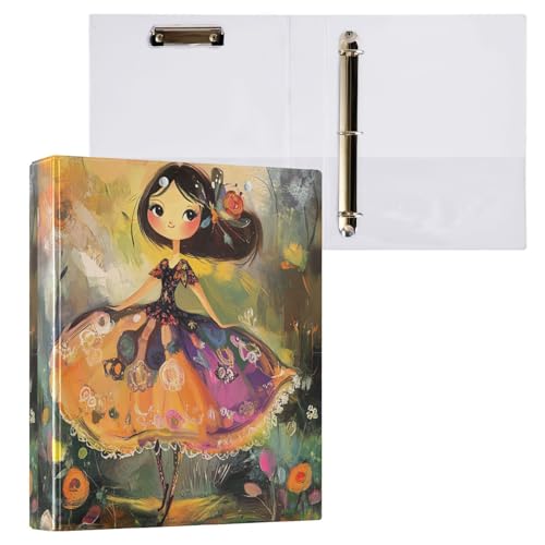 ZRWLUCKY Puppen-Ordner, elegantes Design, 3,5 cm, Drei-Ring-Ordner mit Klemmbrett, 1/2er-Pack, Büroordner, Zubehör, 200 Blatt von ZRWLUCKY