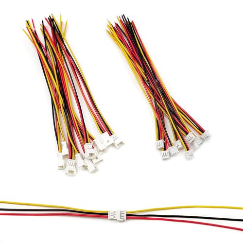 ZSDZFYLLK 10 Paar JST Steckverbinder 1.25mm 3 Pin Micro Männlichen und Weiblichen Stecker mit 3.9inch (100mm) UL1571-26AWG Kabeldrähten von ZSDZFYLLK