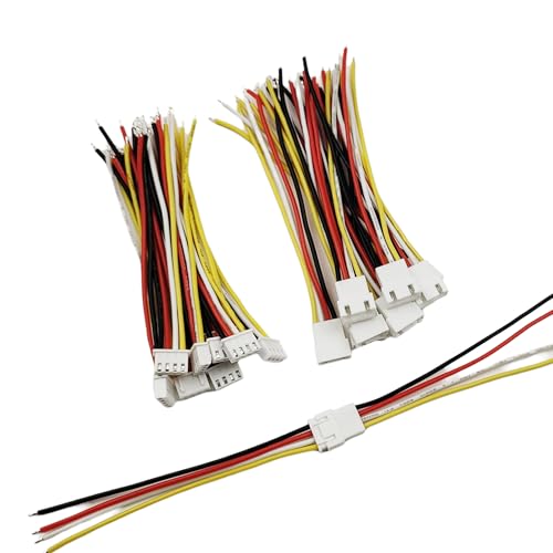 10 Paare JST XH 2,54mm 4-poliger Männlich und Weiblichen Stecker mit 10cm 22 AWG Soft Silicone Kabel Drähte Elektronik Steckverbinder von ZSDZFYLLK