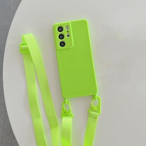 Crossbody-Lanyard-Halskettenhülle für Samsung Galaxy A32 A22 A12 A52 S21 S20 FE S22 S23 Ultra Plus, weiche Silikon-Kordelbandabdeckung, F Grün, für S21 Plus Crossbody-Lanyard-Halskettenhülle für Samsung Galaxy A32 A22 A12 A52 S21 S20 FE S22 S23 Ultra Plus, weiche Silikon-Kordelbandabdeckung, F Grün, für S21 Plus von ZSUFCBF