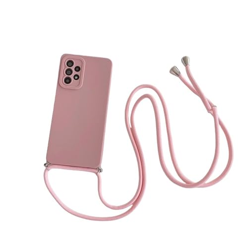 Crossbody-Lanyard-Hülle für Samsung Galaxy A55 A35 A25 A15 A05s S24 Plus Ultra 5g M34 Cord Silikon-Rückseite, Pink, für A25 5G Crossbody-Lanyard-Hülle für Samsung Galaxy A55 A35 A25 A15 A05s S24 Plus Ultra 5g M34 Cord Silikon-Rückseite, Pink, für A25 5G von ZSUFCBF