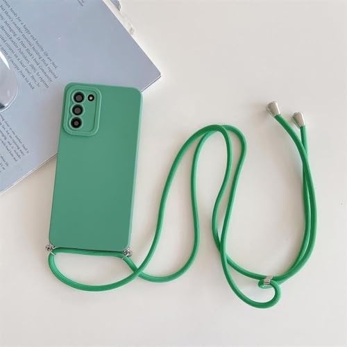 Crossbody-Lanyard-Silikonhülle für Samsung Galaxy S22 S21 S20 Fe S23 Plus Ultra 5G S20fe Strap Cord Cover, grün, für S22 Ultra Crossbody-Lanyard-Silikonhülle für Samsung Galaxy S22 S21 S20 Fe S23 Plus Ultra 5G S20fe Strap Cord Cover, grün, für S22 Ultra von ZSUFCBF