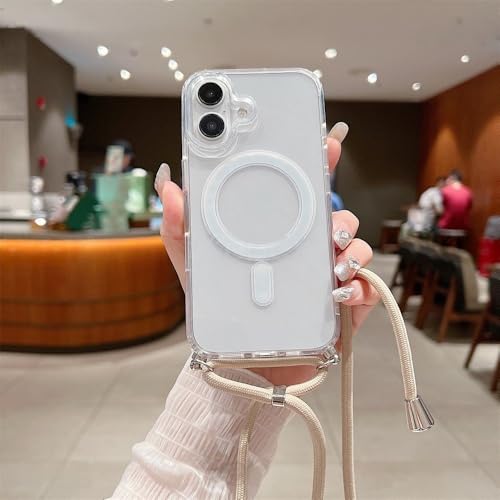ZSUFCBF Crossboby Halskette Kordel Seil Klare magnetische Handyhülle für iPhone 16 12 13 14 15 Pro Max 11 XS 8 7 Plus Cover, X9, Für iPhone 14 ZSUFCBF Crossboby Halskette Kordel Seil Klare magnetische Handyhülle für iPhone 16 12 13 14 15 Pro Max 11 XS 8 7 Plus Cover, X9, Für iPhone 14 von ZSUFCBF