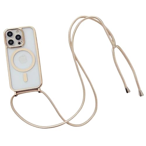 ZSUFCBF Crossboby Lanyard Plating Clear Phone Case für iPhone 16 15 14 13 12 11 Pro Max Magnetische Halskette Kordelbandabdeckung, Gold, für iPhone 15 Pro Max ZSUFCBF Crossboby Lanyard Plating Clear Phone Case für iPhone 16 15 14 13 12 11 Pro Max Magnetische Halskette Kordelbandabdeckung, Gold, für iPhone 15 Pro Max von ZSUFCBF