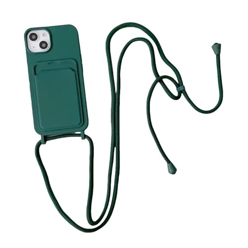 ZSUFCBF Crossboby Lanyard Rope Handyhülle für iPhone 16 15 14 Plus 13 12 11 Pro Max Silikonkartenpaket Fallschutzhülle, X11, Für iPhone 13 Pro Max von ZSUFCBF