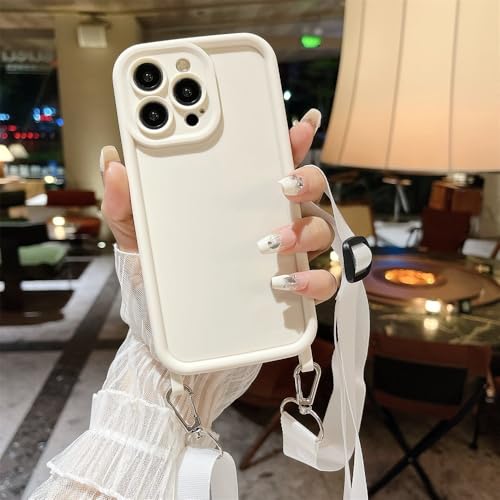 ZSUFCBF Crossbody Cord Rope Lanyard Halskette Hülle für iPhone 16 14 11 12 13 15 Pro Max XS X XR 8 7 Plus Stoßfeste weiche Silikonhülle, C Weiß, Für iPhone 16 Pro ZSUFCBF Crossbody Cord Rope Lanyard Halskette Hülle für iPhone 16 14 11 12 13 15 Pro Max XS X XR 8 7 Plus Stoßfeste weiche Silikonhülle, C Weiß, Für iPhone 16 Pro von ZSUFCBF