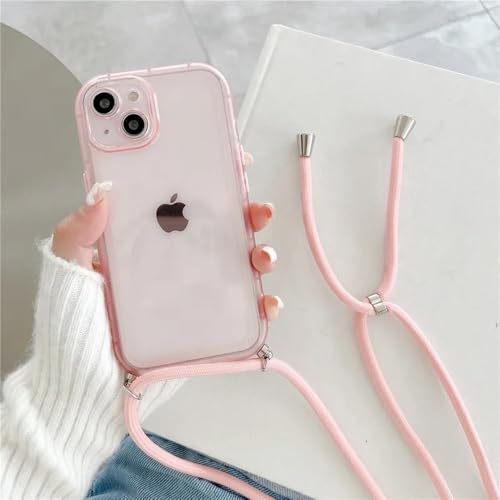ZSUFCBF Crossbody-Halskette mit Lanyard, Candy, transparente, weiche Hülle für iPhone 16 15 13 14 12 11 Pro Max XS XR 7 8 Plus, transparente, stoßfeste Hülle, Pink, für iPhone 14ProMax ZSUFCBF Crossbody-Halskette mit Lanyard, Candy, transparente, weiche Hülle für iPhone 16 15 13 14 12 11 Pro Max XS XR 7 8 Plus, transparente, stoßfeste Hülle, Pink, für iPhone 14ProMax von ZSUFCBF