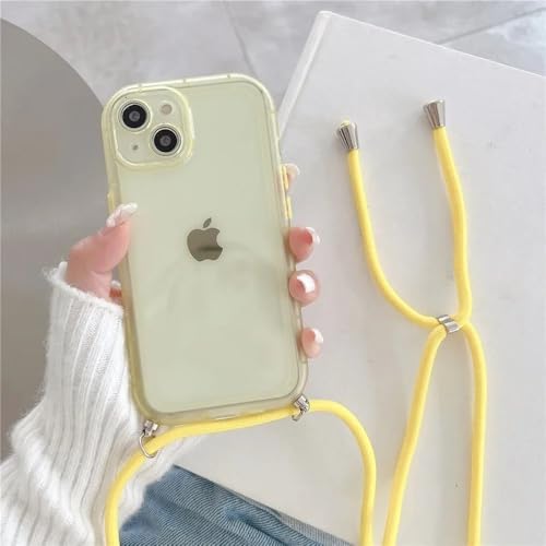 ZSUFCBF Crossbody-Halskette mit Lanyard, Candy, transparente, weiche Hülle für iPhone 16 15 13 14 12 11 Pro Max XS XR 7 8 Plus, transparente, stoßfeste Hülle, gelb, für iPhone 11ProMax ZSUFCBF Crossbody-Halskette mit Lanyard, Candy, transparente, weiche Hülle für iPhone 16 15 13 14 12 11 Pro Max XS XR 7 8 Plus, transparente, stoßfeste Hülle, gelb, für iPhone 11ProMax von ZSUFCBF
