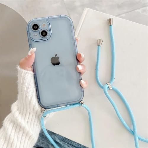 ZSUFCBF Crossbody-Halskette mit Lanyard, transparente, weiche Hülle für iPhone 16 15 13 14 12 11 Pro Max XS XR 7 8 Plus, transparente, stoßfeste Hülle, Blau, für iPhone 12 ZSUFCBF Crossbody-Halskette mit Lanyard, transparente, weiche Hülle für iPhone 16 15 13 14 12 11 Pro Max XS XR 7 8 Plus, transparente, stoßfeste Hülle, Blau, für iPhone 12 von ZSUFCBF