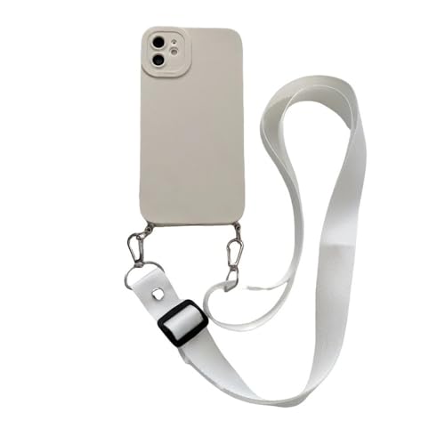 ZSUFCBF Crossbody-Halskette mit Lanyard-Kette, Handyhülle für iPhone 15 14 13 11 12 Pro Max XS X 7 8 Plus XR, Silikon-TPU-Hülle, Weiß, Für iPhone 13Pro ZSUFCBF Crossbody-Halskette mit Lanyard-Kette, Handyhülle für iPhone 15 14 13 11 12 Pro Max XS X 7 8 Plus XR, Silikon-TPU-Hülle, Weiß, Für iPhone 13Pro von ZSUFCBF