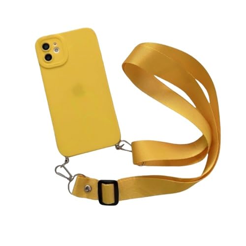 ZSUFCBF Crossbody-Halskette mit Lanyard-Kette, Handyhülle für iPhone 15 14 13 11 12 Pro Max XS X 7 8 Plus XR, Silikon-TPU-Hülle, gelb, für iPhone 12ProMax ZSUFCBF Crossbody-Halskette mit Lanyard-Kette, Handyhülle für iPhone 15 14 13 11 12 Pro Max XS X 7 8 Plus XR, Silikon-TPU-Hülle, gelb, für iPhone 12ProMax von ZSUFCBF