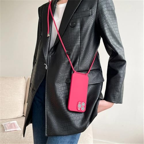 ZSUFCBF Crossbody-Halskette mit Lanyard-Kordel, flüssige Silikonhülle für iPhone 15 13 11 12 14 Pro Max XS XR X 8 7 Plus, Soft Candy Cover, C rot, für iPhone 13 ZSUFCBF Crossbody-Halskette mit Lanyard-Kordel, flüssige Silikonhülle für iPhone 15 13 11 12 14 Pro Max XS XR X 8 7 Plus, Soft Candy Cover, C rot, für iPhone 13 von ZSUFCBF
