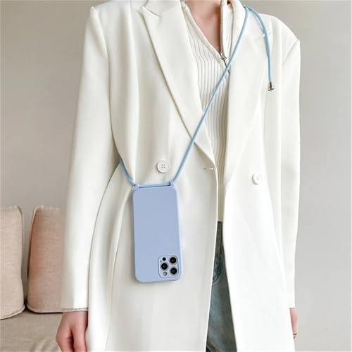 ZSUFCBF Crossbody-Halskette mit Lanyard-Kordel, flüssige Silikonhülle für iPhone 15 13 11 12 14 Pro Max XS XR X 8 7 Plus, Soft Candy Cover, L blau, für iPhone 11 Pro ZSUFCBF Crossbody-Halskette mit Lanyard-Kordel, flüssige Silikonhülle für iPhone 15 13 11 12 14 Pro Max XS XR X 8 7 Plus, Soft Candy Cover, L blau, für iPhone 11 Pro von ZSUFCBF