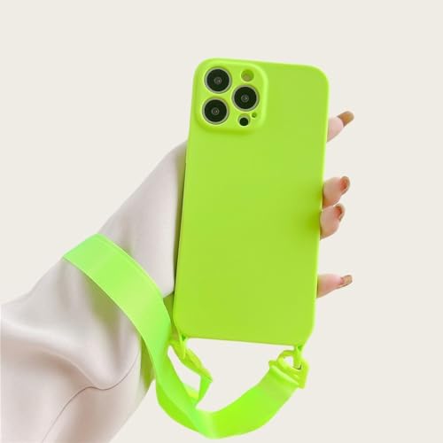 ZSUFCBF Crossbody-Halskettengurt, Lanyard-Kordel, weiche Silikon-Handyhülle für iPhone 13 12 Mini 11 14 15 Pro Max X XR XS Max 7 8 Plus Cover, F Grün, für iPhone 13Pro Max ZSUFCBF Crossbody-Halskettengurt, Lanyard-Kordel, weiche Silikon-Handyhülle für iPhone 13 12 Mini 11 14 15 Pro Max X XR XS Max 7 8 Plus Cover, F Grün, für iPhone 13Pro Max von ZSUFCBF
