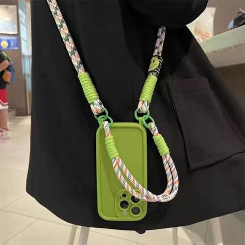 ZSUFCBF Crossbody-Halskettengurt-Lanyard-Fallschutz-Telefonhülle für iPhone 15 16 14 12 11 13 Pro Max XR X XS 7 Plus SE 20 Softcover, Grün2, Für iPhone 14 ZSUFCBF Crossbody-Halskettengurt-Lanyard-Fallschutz-Telefonhülle für iPhone 15 16 14 12 11 13 Pro Max XR X XS 7 Plus SE 20 Softcover, Grün2, Für iPhone 14 von ZSUFCBF