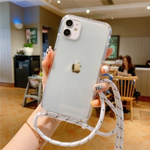 ZSUFCBF Crossbody-Halskettenkordel-Lanyard, transparente Hartschale für iPhone 16 15 14 13 12 11 Pro Max XS XR X, transparente Softcover, 13, für iPhone 14Plus ZSUFCBF Crossbody-Halskettenkordel-Lanyard, transparente Hartschale für iPhone 16 15 14 13 12 11 Pro Max XS XR X, transparente Softcover, 13, für iPhone 14Plus von ZSUFCBF