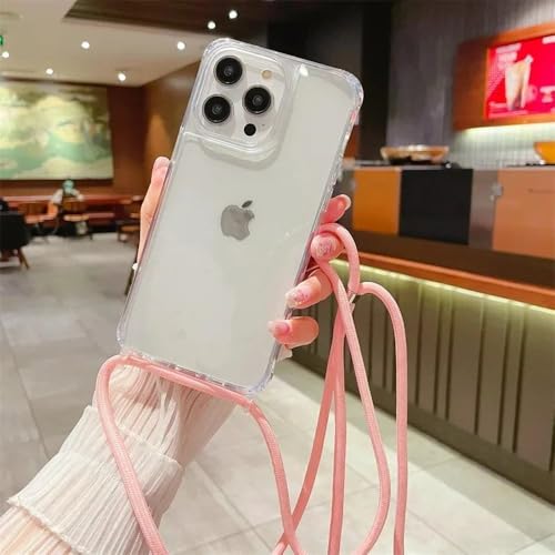 ZSUFCBF Crossbody Lanyard Clear Case für iPhone 16 15 14 13 12 11 Pro XS Max 7 8 Plus X XR SE 2 3 Stoßfeste Acryl-Silikon-Rückseite, Pink, für iPhone XS Max ZSUFCBF Crossbody Lanyard Clear Case für iPhone 16 15 14 13 12 11 Pro XS Max 7 8 Plus X XR SE 2 3 Stoßfeste Acryl-Silikon-Rückseite, Pink, für iPhone XS Max von ZSUFCBF