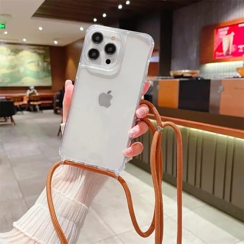 ZSUFCBF Crossbody Lanyard Clear Case für iPhone 16 15 14 13 12 11 Pro XS Max 7 8 Plus X XR SE 2 3 Stoßfeste Acryl-Silikon-Rückseite, braun, für iPhone 16 ZSUFCBF Crossbody Lanyard Clear Case für iPhone 16 15 14 13 12 11 Pro XS Max 7 8 Plus X XR SE 2 3 Stoßfeste Acryl-Silikon-Rückseite, braun, für iPhone 16 von ZSUFCBF