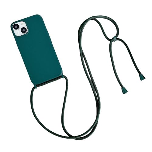 ZSUFCBF Crossbody-Lanyard-Cord-Hülle aus flüssigem Silikon für iPhone 16 13 11 12 Mini 14 15 Pro Max X XR 7 8 Plus SE Halskettenband Soft Cover, D grün, für iPhone 13 Pro ZSUFCBF Crossbody-Lanyard-Cord-Hülle aus flüssigem Silikon für iPhone 16 13 11 12 Mini 14 15 Pro Max X XR 7 8 Plus SE Halskettenband Soft Cover, D grün, für iPhone 13 Pro von ZSUFCBF