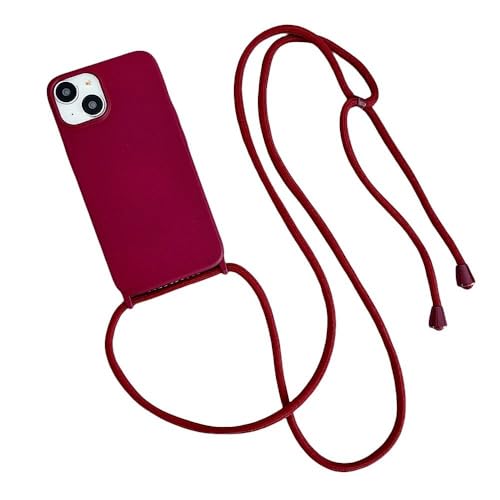 ZSUFCBF Crossbody-Lanyard-Cord-Hülle aus flüssigem Silikon für iPhone 16 13 11 12 Mini 14 15 Pro Max X XR 7 8 Plus SE Halskettenband Soft Cover, W Rot, für iPhone 16Pro ZSUFCBF Crossbody-Lanyard-Cord-Hülle aus flüssigem Silikon für iPhone 16 13 11 12 Mini 14 15 Pro Max X XR 7 8 Plus SE Halskettenband Soft Cover, W Rot, für iPhone 16Pro von ZSUFCBF