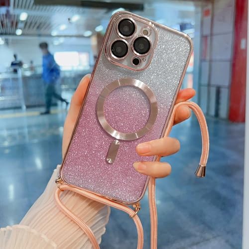 ZSUFCBF Crossbody Lanyard Full Lens Protect Case für iPhone 15 16 14 13 12 11 Pro Max Plus Magnetische kabellose Ladeabdeckung, Pink, für iPhone 16 Pro ZSUFCBF Crossbody Lanyard Full Lens Protect Case für iPhone 15 16 14 13 12 11 Pro Max Plus Magnetische kabellose Ladeabdeckung, Pink, für iPhone 16 Pro von ZSUFCBF