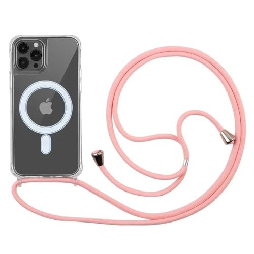 ZSUFCBF Crossbody Lanyard Klare Magnethülle für iPhone 16 15 Plus 14 13 12 Pro Max 11 Acryl-Hart-PC-Rückseite, Pink, Für iPhone 16 Pro ZSUFCBF Crossbody Lanyard Klare Magnethülle für iPhone 16 15 Plus 14 13 12 Pro Max 11 Acryl-Hart-PC-Rückseite, Pink, Für iPhone 16 Pro von ZSUFCBF
