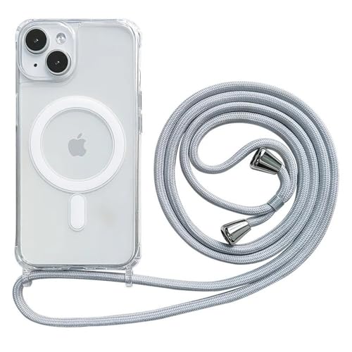 ZSUFCBF Crossbody Lanyard Klare magnetische Hülle für iPhone 16 15 Plus 14 13 12 Pro Max 11 Acryl-Hart-PC-Rückseite, grau, für iPhone 15 Plus ZSUFCBF Crossbody Lanyard Klare magnetische Hülle für iPhone 16 15 Plus 14 13 12 Pro Max 11 Acryl-Hart-PC-Rückseite, grau, für iPhone 15 Plus von ZSUFCBF