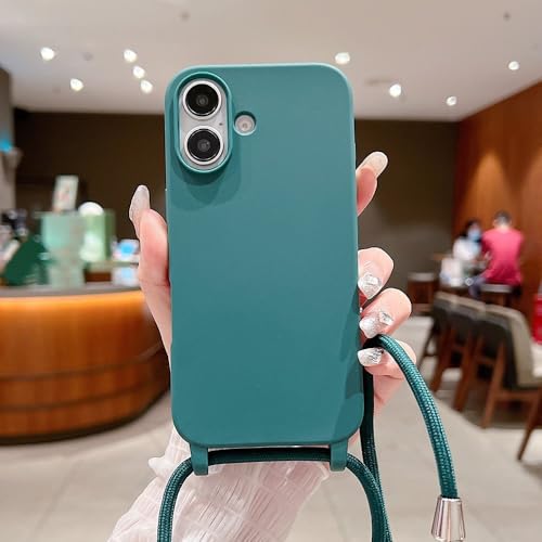 ZSUFCBF Crossbody Lanyard Matte Silikon-Telefonhülle für iPhone 16 15 Pro Max 14 13 12 11 Halskettenband Kordel Candy Soft Stoßfeste Abdeckung, X2, für iPhone 16 Pro Max ZSUFCBF Crossbody Lanyard Matte Silikon-Telefonhülle für iPhone 16 15 Pro Max 14 13 12 11 Halskettenband Kordel Candy Soft Stoßfeste Abdeckung, X2, für iPhone 16 Pro Max von ZSUFCBF