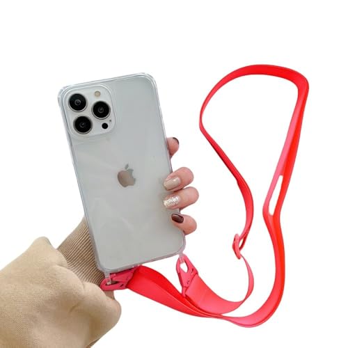 ZSUFCBF Crossbody-Schultergurt-Lanyard-Handyhülle für iPhone 11 12 13 14 15 16 Pro Max XR X XS 7 8 Plus Transparente stoßfeste Hülle, R rot, für iPhone 14 Pro ZSUFCBF Crossbody-Schultergurt-Lanyard-Handyhülle für iPhone 11 12 13 14 15 16 Pro Max XR X XS 7 8 Plus Transparente stoßfeste Hülle, R rot, für iPhone 14 Pro von ZSUFCBF