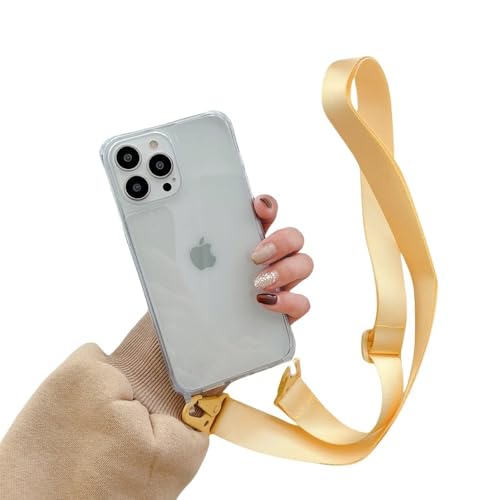 ZSUFCBF Crossbody-Schultergurt-Lanyard-Handyhülle für iPhone 11 12 13 14 15 16 Pro Max XR X XS 7 8 Plus Transparente stoßfeste Hülle, gelb, für iPhone 15 ProMax ZSUFCBF Crossbody-Schultergurt-Lanyard-Handyhülle für iPhone 11 12 13 14 15 16 Pro Max XR X XS 7 8 Plus Transparente stoßfeste Hülle, gelb, für iPhone 15 ProMax von ZSUFCBF