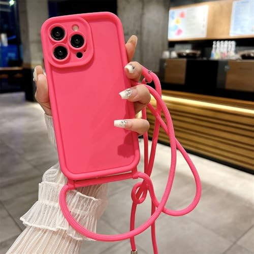 ZSUFCBF Handyhülle für iPhone 14 13 15 16 Pro Max 12 11 X XR XS 7 8 Plus SE 2020 2022 Crossbody Verstellbares Lanyard-Gurtseil Weiche Abdeckung, Pink, für iPhone 13 Pro Max ZSUFCBF Handyhülle für iPhone 14 13 15 16 Pro Max 12 11 X XR XS 7 8 Plus SE 2020 2022 Crossbody Verstellbares Lanyard-Gurtseil Weiche Abdeckung, Pink, für iPhone 13 Pro Max von ZSUFCBF
