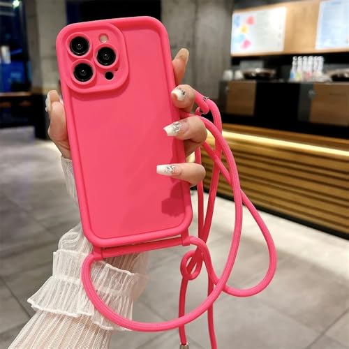 ZSUFCBF Handyhülle für iPhone 16 15 14 13 12 11 Pro Max XS X XR 7 8 Plus SE 2020 2022 Crossbody Verstellbares Lanyard-Gurtseil Weiche Abdeckung, Pink, Für iPhone 13 Pro Max ZSUFCBF Handyhülle für iPhone 16 15 14 13 12 11 Pro Max XS X XR 7 8 Plus SE 2020 2022 Crossbody Verstellbares Lanyard-Gurtseil Weiche Abdeckung, Pink, Für iPhone 13 Pro Max von ZSUFCBF