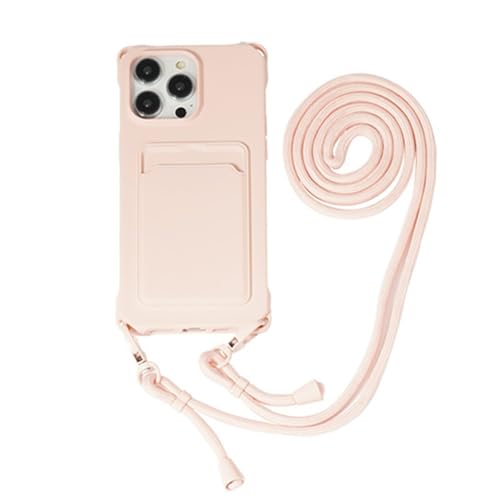 ZSUFCBF Lanyard-Hülle für iPhone 15 14 12 13 11 Pro Max Mini XS X XR 8 7 Plus Stoßfester Kartensteckplatzhalter Crossbody-Halskettengurtabdeckung, Pink, für iPhone 14 Plus ZSUFCBF Lanyard-Hülle für iPhone 15 14 12 13 11 Pro Max Mini XS X XR 8 7 Plus Stoßfester Kartensteckplatzhalter Crossbody-Halskettengurtabdeckung, Pink, für iPhone 14 Plus von ZSUFCBF