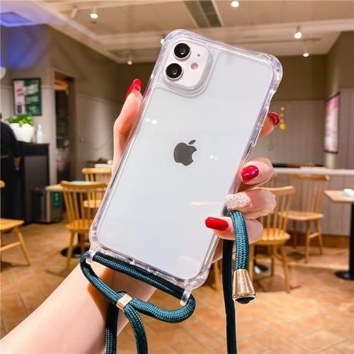 ZSUFCBF Lanyard Strap Crossbody Cord Rope Clear Case für iPhone 16 15 14 13 Pro Max 12 11 XR X XS Mini 7 8 Plus Stoßfeste Acrylabdeckung, X9, für iPhone 14 ProMax ZSUFCBF Lanyard Strap Crossbody Cord Rope Clear Case für iPhone 16 15 14 13 Pro Max 12 11 XR X XS Mini 7 8 Plus Stoßfeste Acrylabdeckung, X9, für iPhone 14 ProMax von ZSUFCBF