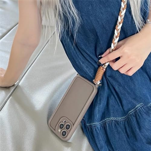 ZSUFCBF Luxuriöse, Matte, flüssige Silikon-Umhängetasche mit Halskette und Lanyard, weiche Hülle für iPhone 16 14 Pro Max 15 13 12 11 XS, stoßfeste Hülle, Khaki, für iPhone 12 ZSUFCBF Luxuriöse, Matte, flüssige Silikon-Umhängetasche mit Halskette und Lanyard, weiche Hülle für iPhone 16 14 Pro Max 15 13 12 11 XS, stoßfeste Hülle, Khaki, für iPhone 12 von ZSUFCBF