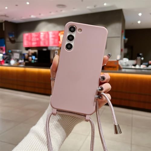 ZSUFCBF Luxuriöse, Matte, weiche Silikon-Umhängetasche mit Halskette und Kordel für Samsung S24, S23 Ultra, S22 Plus, S21, S20 FE, S11, S10, S9, S8, dunkelrosa, für S10E ZSUFCBF Luxuriöse, Matte, weiche Silikon-Umhängetasche mit Halskette und Kordel für Samsung S24, S23 Ultra, S22 Plus, S21, S20 FE, S11, S10, S9, S8, dunkelrosa, für S10E von ZSUFCBF