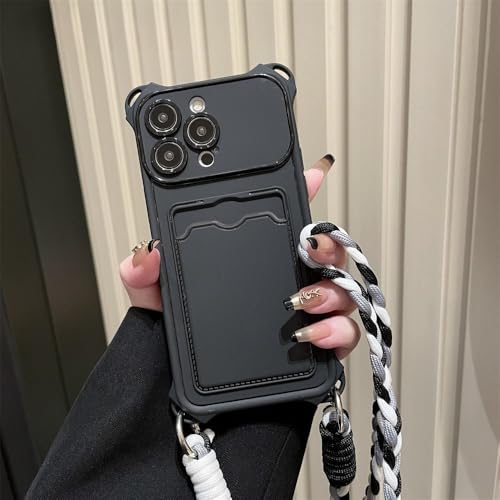 ZSUFCBF Luxuriöse Umhängekette mit Umhängeband, großes Fenster, Kartenpaket, weiche Hülle für iPhone 15 14 Pro Max 13 12 11 Pro X XR XS 7Plus Cover, Schwarz, für iPhone 13 Pro ZSUFCBF Luxuriöse Umhängekette mit Umhängeband, großes Fenster, Kartenpaket, weiche Hülle für iPhone 15 14 Pro Max 13 12 11 Pro X XR XS 7Plus Cover, Schwarz, für iPhone 13 Pro von ZSUFCBF