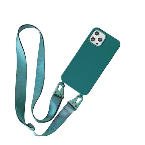 ZSUFCBF Matte, weiche Silikon-Crossbody-Halskettenhüllen für iPhone 16 15 14 13 11 12 Pro Max XR XS 15 Plus, stoßfeste Lanyard-Abdeckung, D grün, für iPhone 16 ZSUFCBF Matte, weiche Silikon-Crossbody-Halskettenhüllen für iPhone 16 15 14 13 11 12 Pro Max XR XS 15 Plus, stoßfeste Lanyard-Abdeckung, D grün, für iPhone 16 von ZSUFCBF