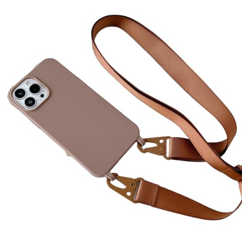 ZSUFCBF Matte, weiche Silikon-Crossbody-Halskettenhüllen für iPhone 16 15 14 13 11 12 Pro Max XR XS 15 Plus Stoßfeste Lanyard-Abdeckung, braun, für iPhone 16 Plus ZSUFCBF Matte, weiche Silikon-Crossbody-Halskettenhüllen für iPhone 16 15 14 13 11 12 Pro Max XR XS 15 Plus Stoßfeste Lanyard-Abdeckung, braun, für iPhone 16 Plus von ZSUFCBF