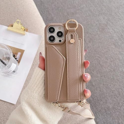 ZSUFCBF Ring-Crossbody-Handgelenkschlaufe, Brieftasche, Lederhülle für iPhone 16 15 14 13 12 11 Pro Max, Handyhülle mit Kartensteckplatzhalter, Umhängeband, braun, für iPhone 13 Pro ZSUFCBF Ring-Crossbody-Handgelenkschlaufe, Brieftasche, Lederhülle für iPhone 16 15 14 13 12 11 Pro Max, Handyhülle mit Kartensteckplatzhalter, Umhängeband, braun, für iPhone 13 Pro von ZSUFCBF